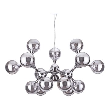 Ideal Lux - Viseći luster na sajli NODI 15xE14/28W/230V Ø 105 cm sjajni krom