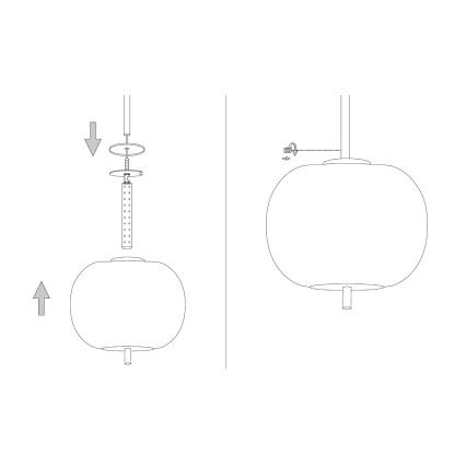 Ideal Lux - Zamjenski abažur za luster UMILE, promjer 30 cm, bijela
