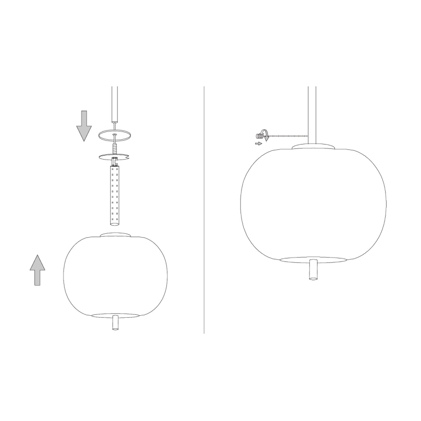 Ideal Lux - Zamjenski abažur za luster UMILE, promjer 30 cm, bijela