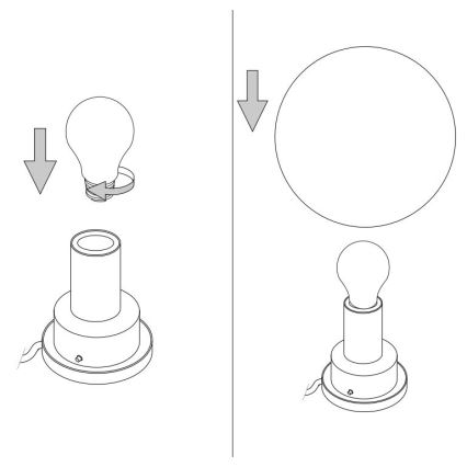 Ideal Lux - Zamjensko univerzalno staklo MAPA, za grlo E27, Ø 20 cm, bijelo