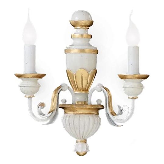 Ideal Lux - Zidna lampa FIRENZE 2xE14/40W/230V bijela/zlatna