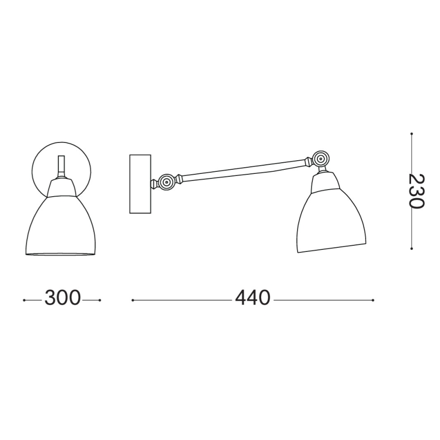 Ideal Lux - Zidna lampa NEWTON 1xE27/42W/230V sjajni krom