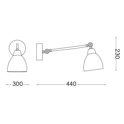 Ideal Lux - Zidna svjetiljka 1xE27/42W/230V brončana