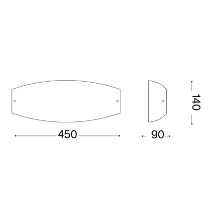 Ideal Lux - Zidna svjetiljka ALI 2xE27/60W/230V bijela