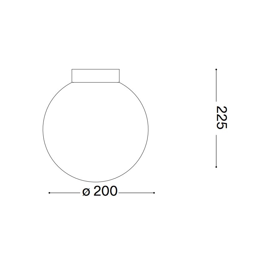 Ideal Lux - Zidna svjetiljka CARTA 1xE27/25W/230V pr. 20 cm bijela
