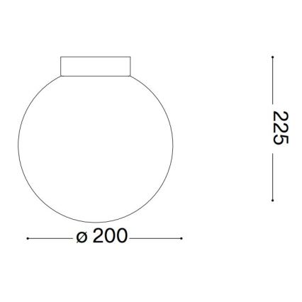 Ideal Lux - Zidna svjetiljka CARTA 1xE27/25W/230V pr. 20 cm bijela