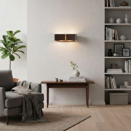 Ideal Lux - Zidna svjetiljka CLIP 2xE27/60W/230V smeđa