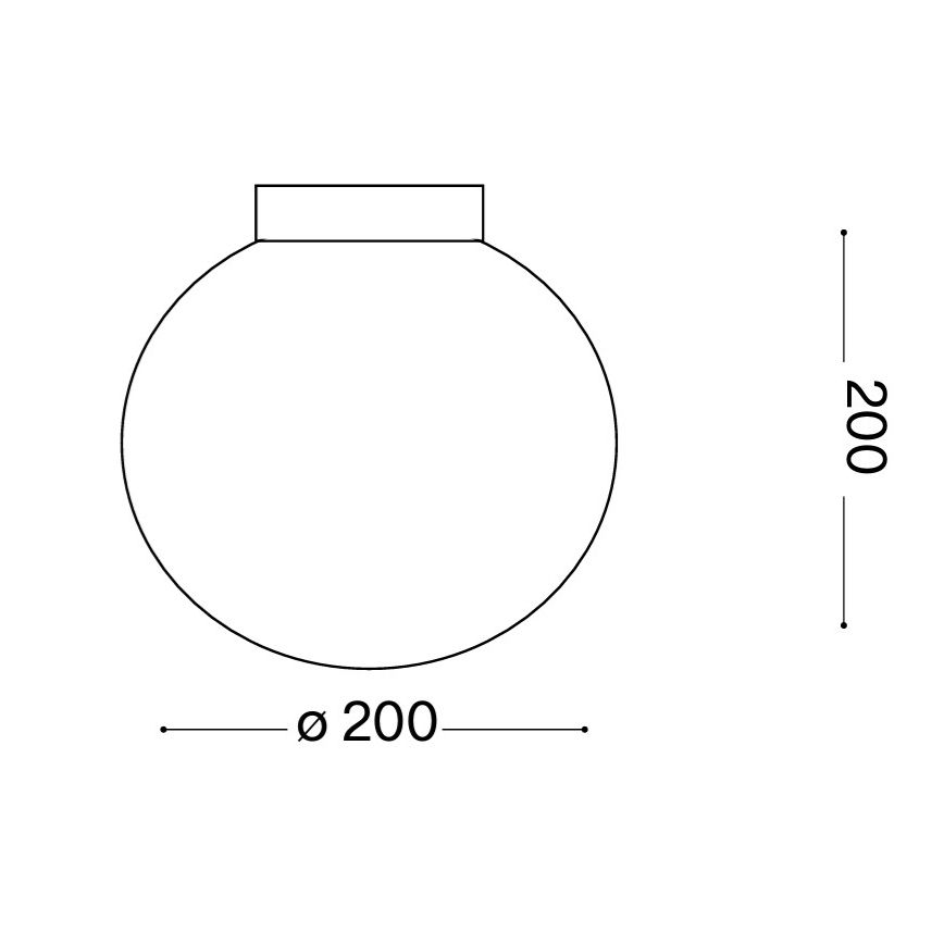 Ideal Lux - Zidna svjetiljka MAPA 1xE27/42W/230V Ø 20 cm bijela