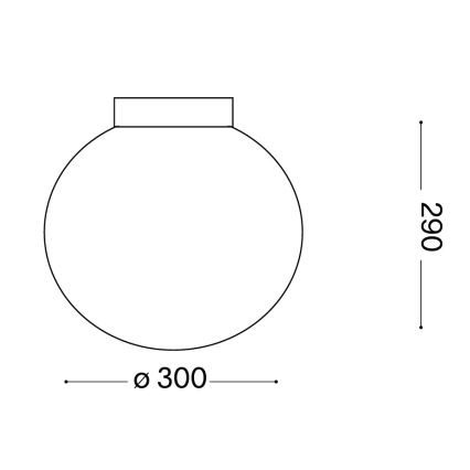 Ideal Lux - Zidna svjetiljka MAPA 1xE27/42W/230V Ø 30 cm bijela