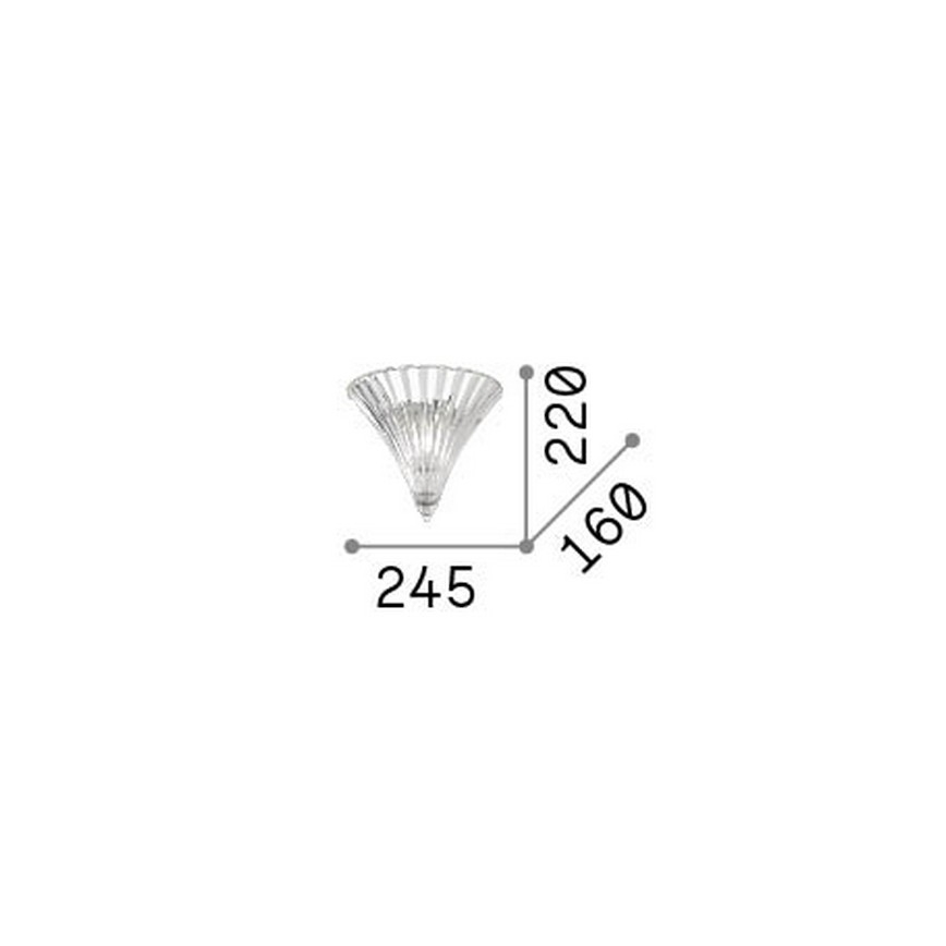Ideal Lux - Zidna svjetiljka SANTA 1xE14/40W/230V prozirna