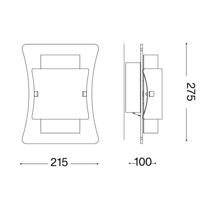 Ideal Lux - Zidna svjetiljka TRIPLO 1xE27/60W/230V prozirna
