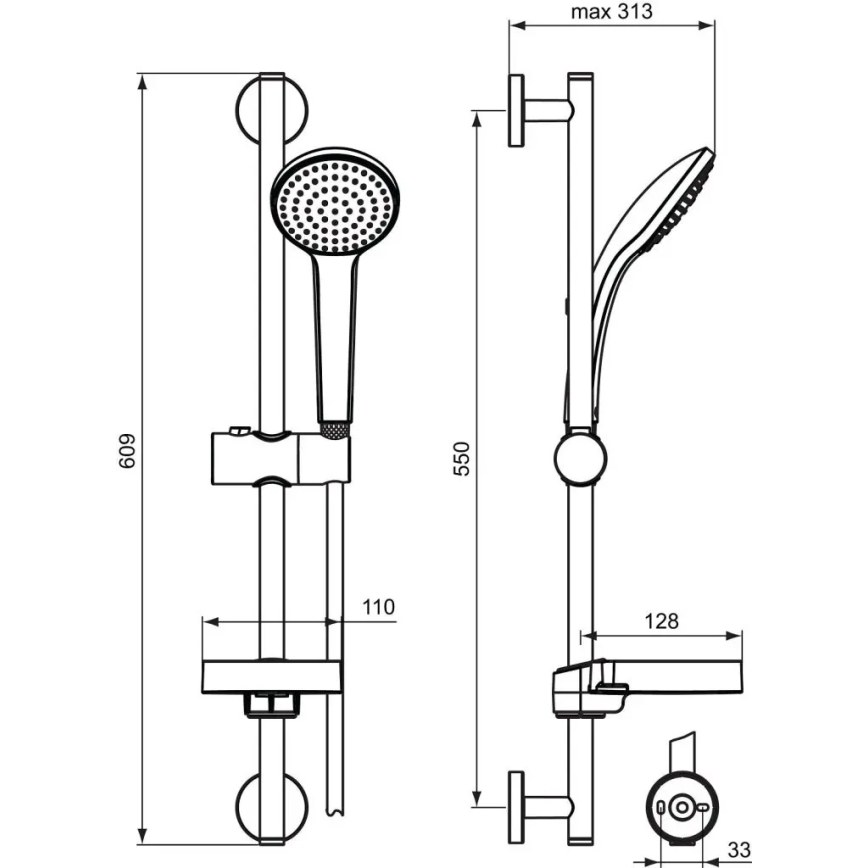Ideal Standard B9412AA - Set za tuš IDEALRAIN sjajni krom
