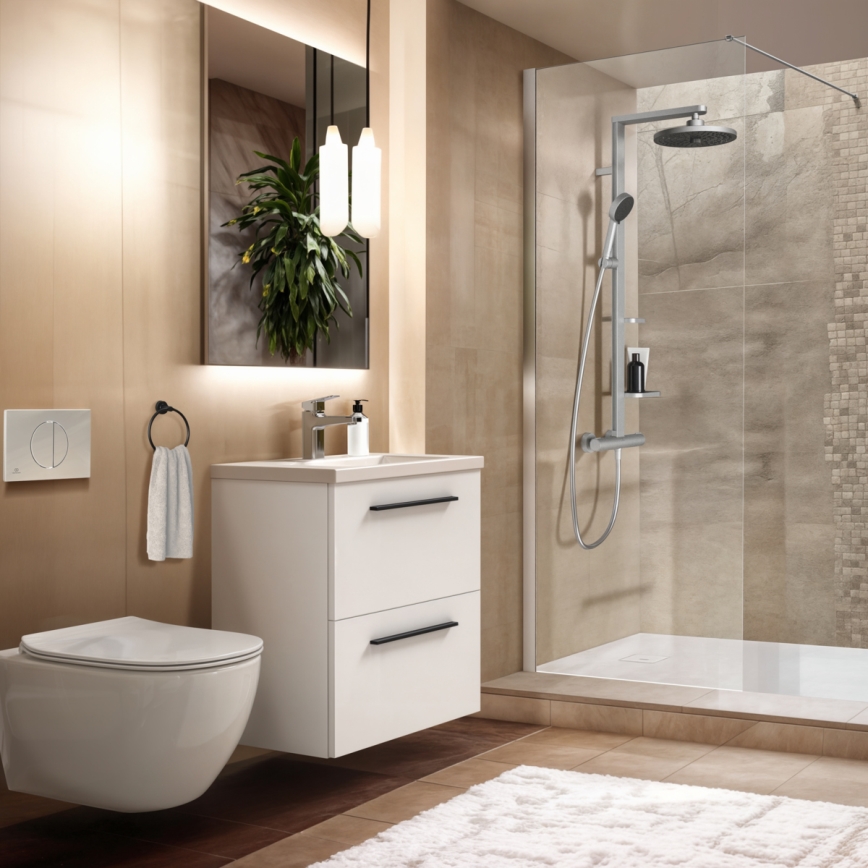 Ideal Standard BD583SI - Set za tuširanje s termostatskom mješalicom CERATHERM ALU+ u matiranom kromu