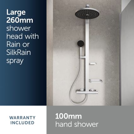 Ideal Standard BD583SI - Set za tuširanje s termostatskom mješalicom CERATHERM ALU+ u matiranom kromu