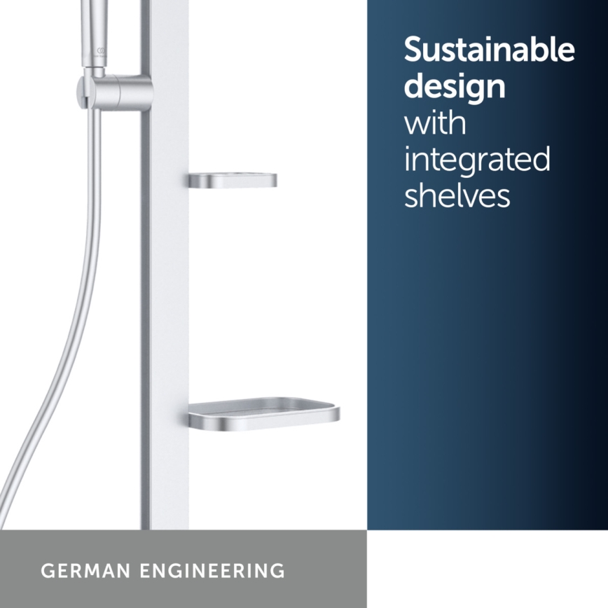 Ideal Standard BD583SI - Set za tuširanje s termostatskom mješalicom CERATHERM ALU+ u matiranom kromu