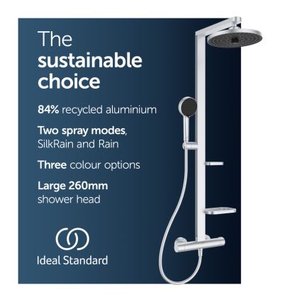 Ideal Standard BD583SI - Set za tuširanje s termostatskom mješalicom CERATHERM ALU+ u matiranom kromu
