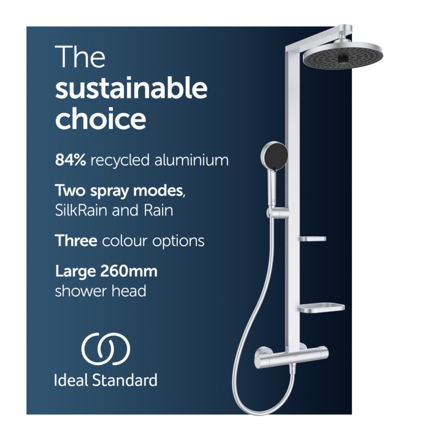 Ideal Standard BD583SI - Set za tuširanje s termostatskom mješalicom CERATHERM ALU+ u matiranom kromu