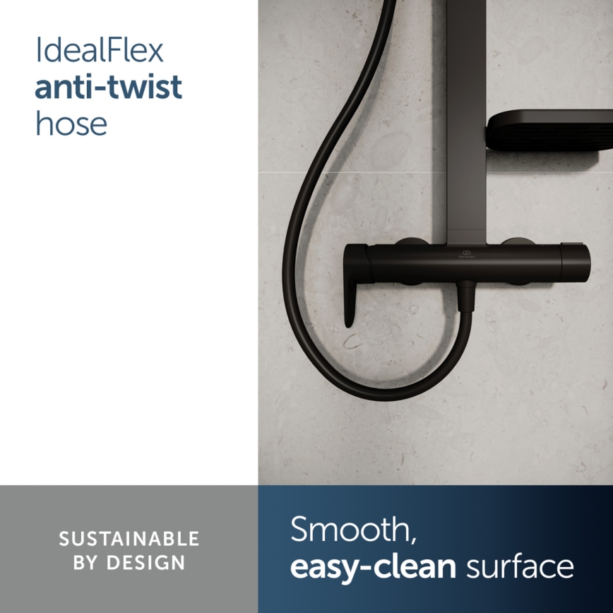 Ideal Standard BD584XG - Tuš set s miješalicom CERAFLOW ALU+ u mat crnoj boji