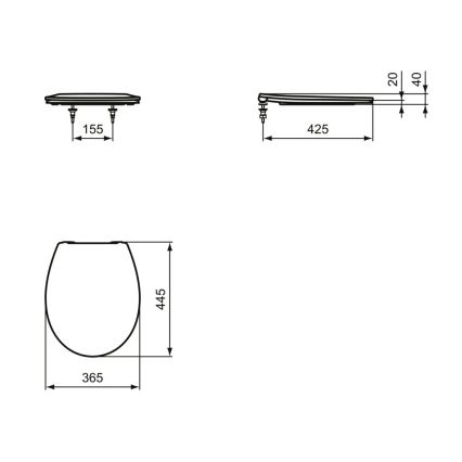Ideal Standard E131801 - WC daska SoftClose bijela