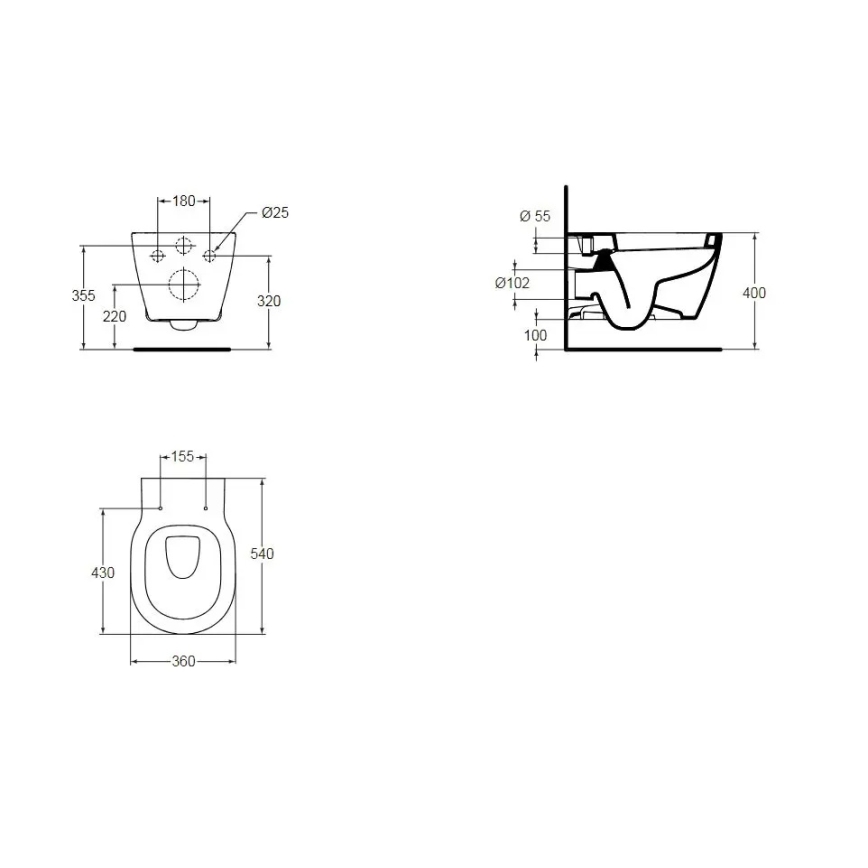 Ideal Standard E823201 - Viseća WC školjka CONNECT keramika/bijela