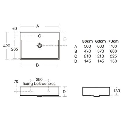 Ideal Standard K077701 - Zidni umivaonik STRADA 50x42 cm keramika/bijela