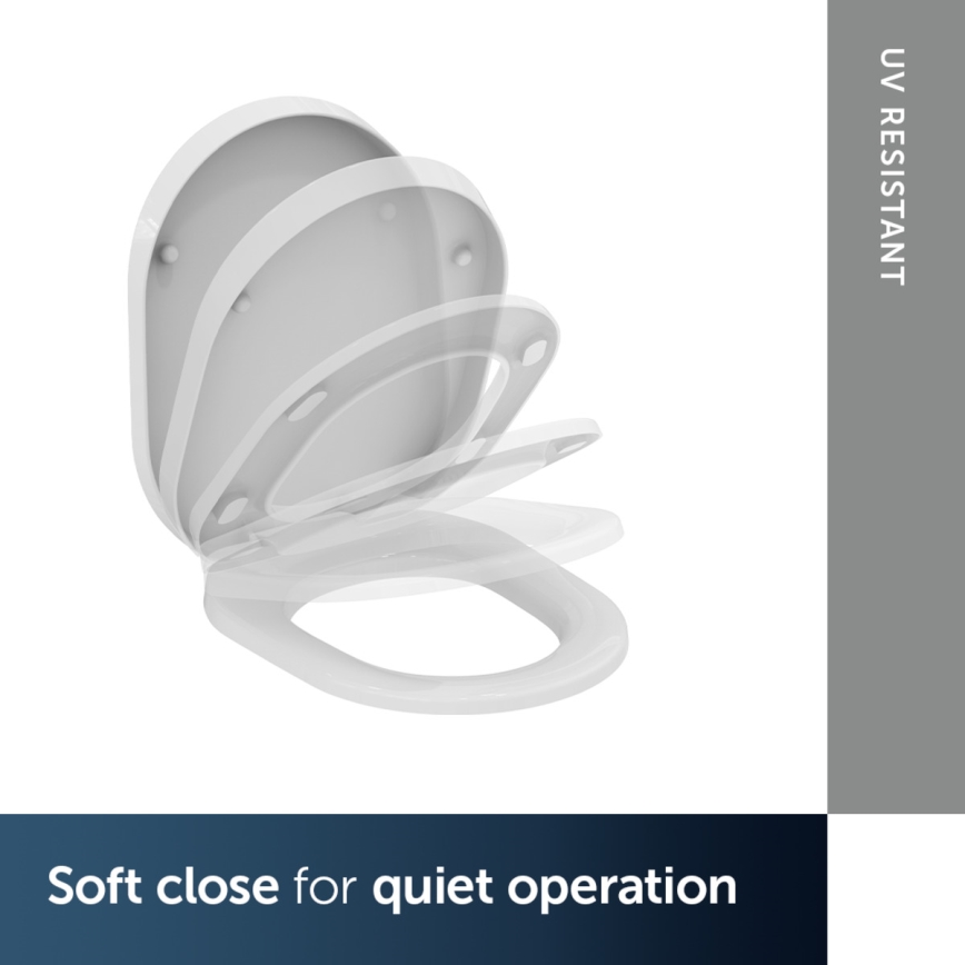Ideal Standard K706101 - Toaletno sjedalo TONIC s mekim zatvaranjem, bijelo