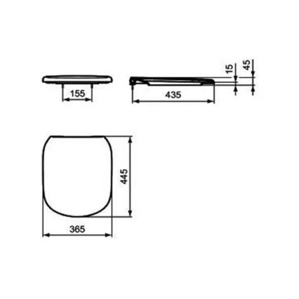 Ideal Standard T352901 - WC sjedalo SoftClose TESI bijela