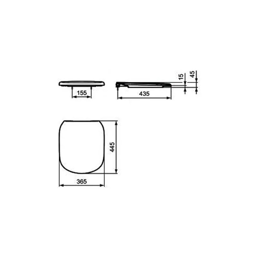 Ideal Standard T352901 - WC sjedalo SoftClose TESI bijela