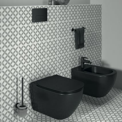 Ideal Standard T3546V3 - Viseća WC školjka TESI s daskom za WC SoftClose, keramika/crna