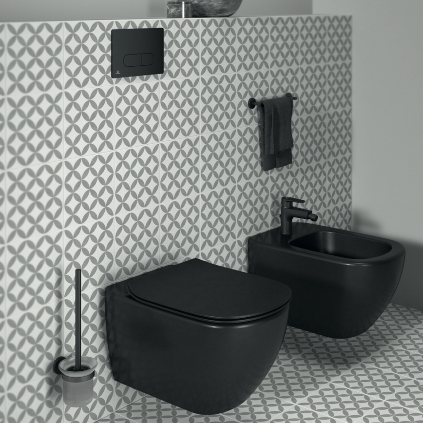 Ideal Standard T3546V3 - Viseća WC školjka TESI s daskom za WC SoftClose, keramika/crna