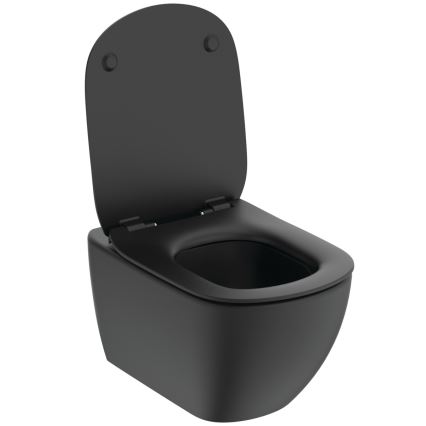 Ideal Standard T3546V3 - Viseća WC školjka TESI s daskom za WC SoftClose, keramika/crna