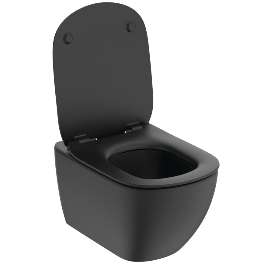 Ideal Standard T3546V3 - Viseća WC školjka TESI s daskom za WC SoftClose, keramika/crna