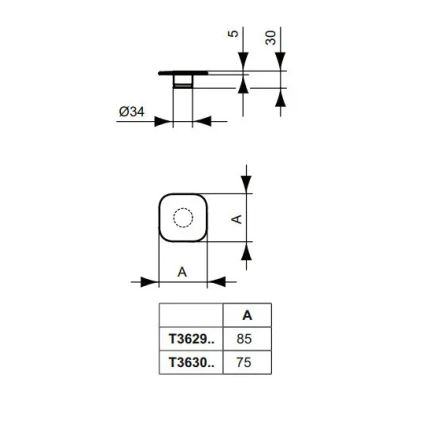 Ideal Standard T3629AA - Ispust za umivaonik CLICK-CLACK 8,5 cm sjajni krom
