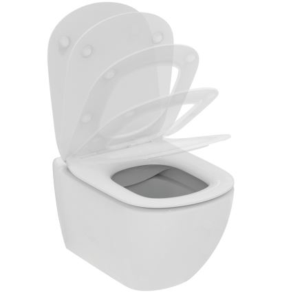 Ideal Standard T536001 - Zidna WC školjka bez obruba s WC daskom SoftClose TESI, keramika/bijela