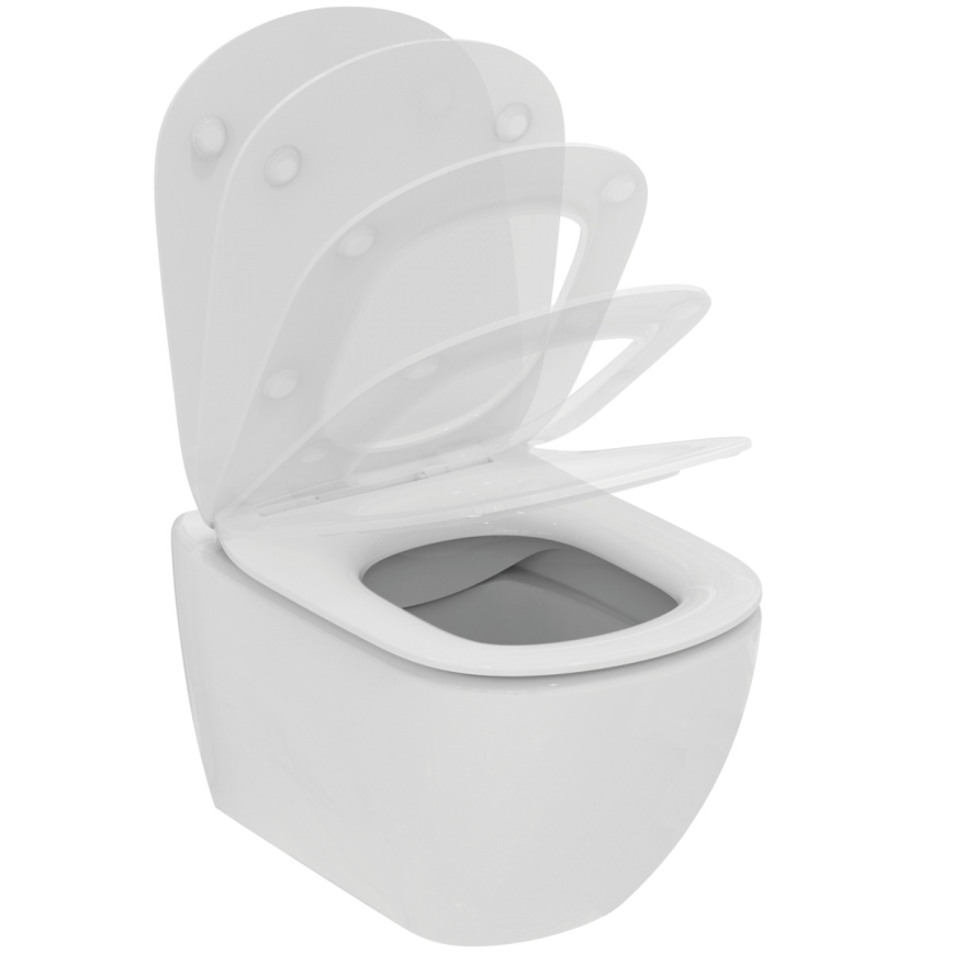 Ideal Standard T536001 - Zidna WC školjka bez obruba s WC daskom SoftClose TESI, keramika/bijela