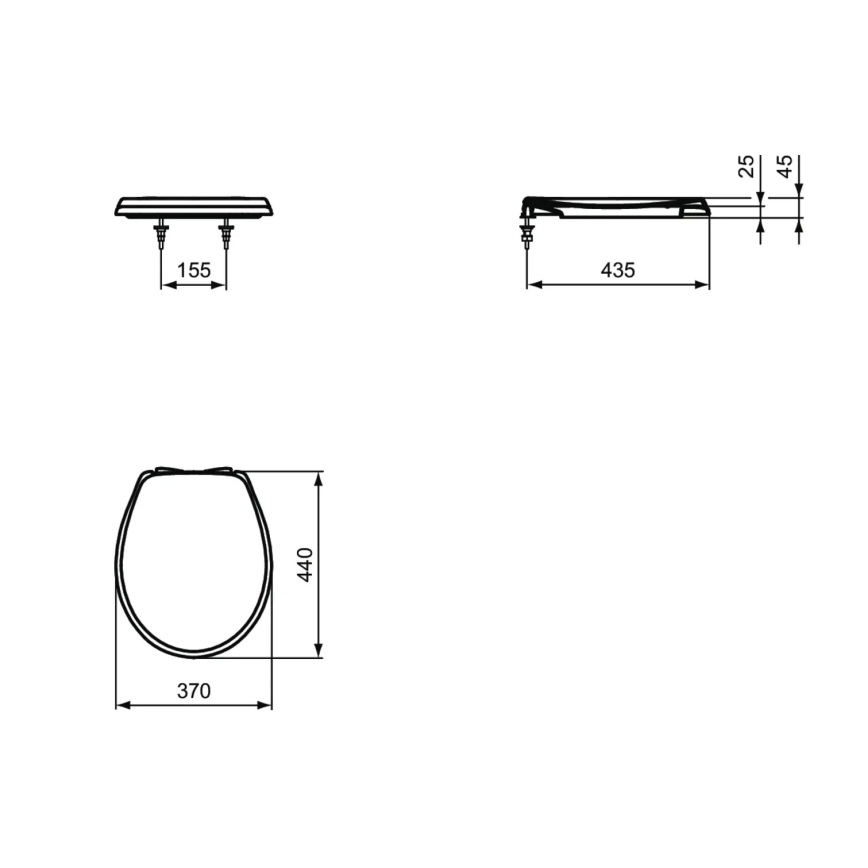 Ideal Standard W303001 - Toaletno sjedalo SoftClose bijelo