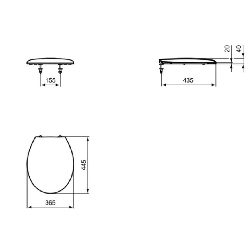 Ideal Standard W303801 - bijelo toaletno sjedalo