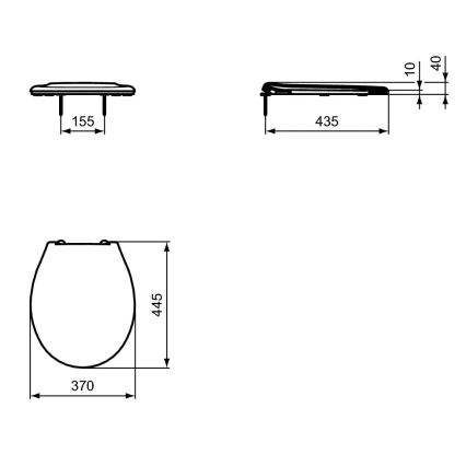 Ideal Standard W835001 - WC sjedalo bijelo