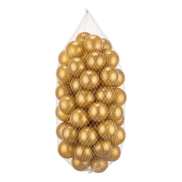 Igraće plastične kuglice 50 komada promjera 7 cm zlatne boje