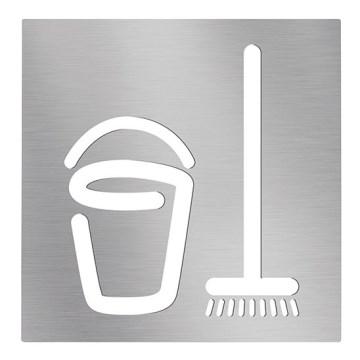 Ikona Soba za čišćenje 12x12 cm nehrđajuća/srebrna