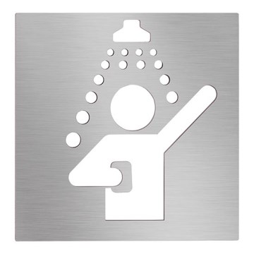 Ikona Tuš 12x12 cm nehrđajući čelik/srebrna