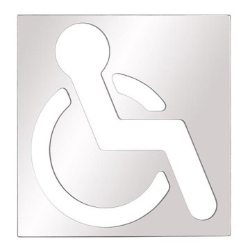 Ikona za osobe s invaliditetom 12x12 cm nehrđajuća/srebrna