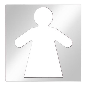 Ikona žene 12x12 cm inox/srebrna