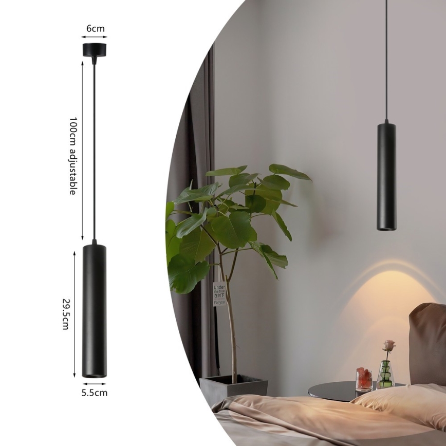 Luster na sajli PUNTO 1xGU10/9W/230V