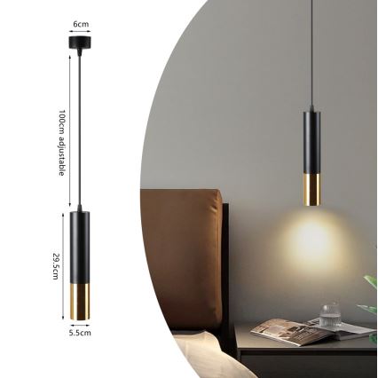 Luster na sajli PUNTO 1xGU10/9W/230V
