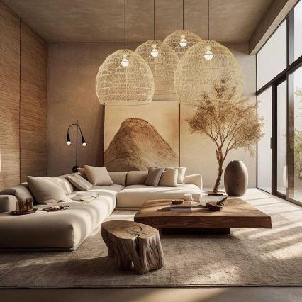 Luster na sajli BOHO DELICADO 1xE27/40W/230V Ø 60 cm