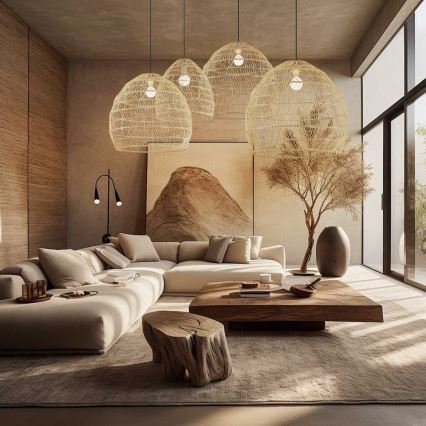 Luster na sajli BOHO DELICADO 1xE27/40W/230V Ø 60 cm