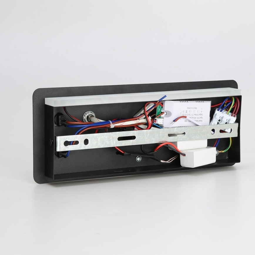 Immax 08288L - LED zidna točkasta svjetiljka s policom, USB priključkom i bežičnim punjenjem Be PREPARE LED/3W/230V + LED/3W crna