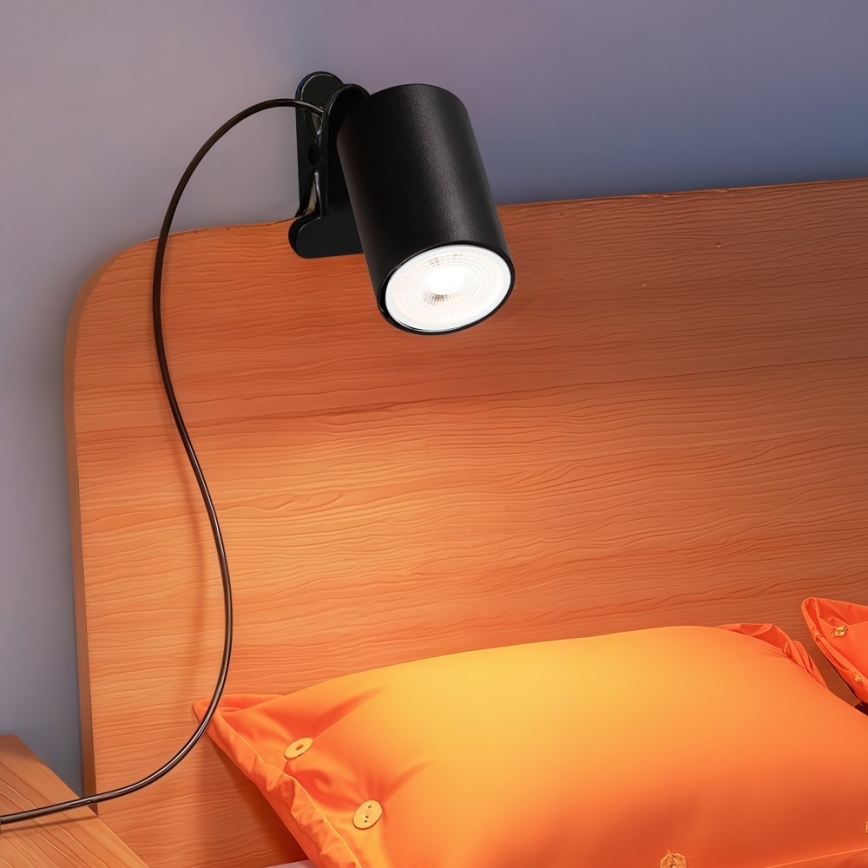 Svjetiljka sa stezaljkom PUNTO 1xGU10/9W/230V crna