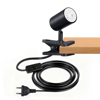 Svjetiljka sa stezaljkom PUNTO 1xGU10/9W/230V crna
